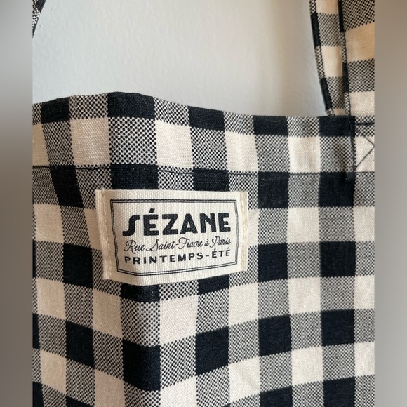 Brand New Gingham Sézane Printemps-Ete Tote Bag - Picture 2 of 7